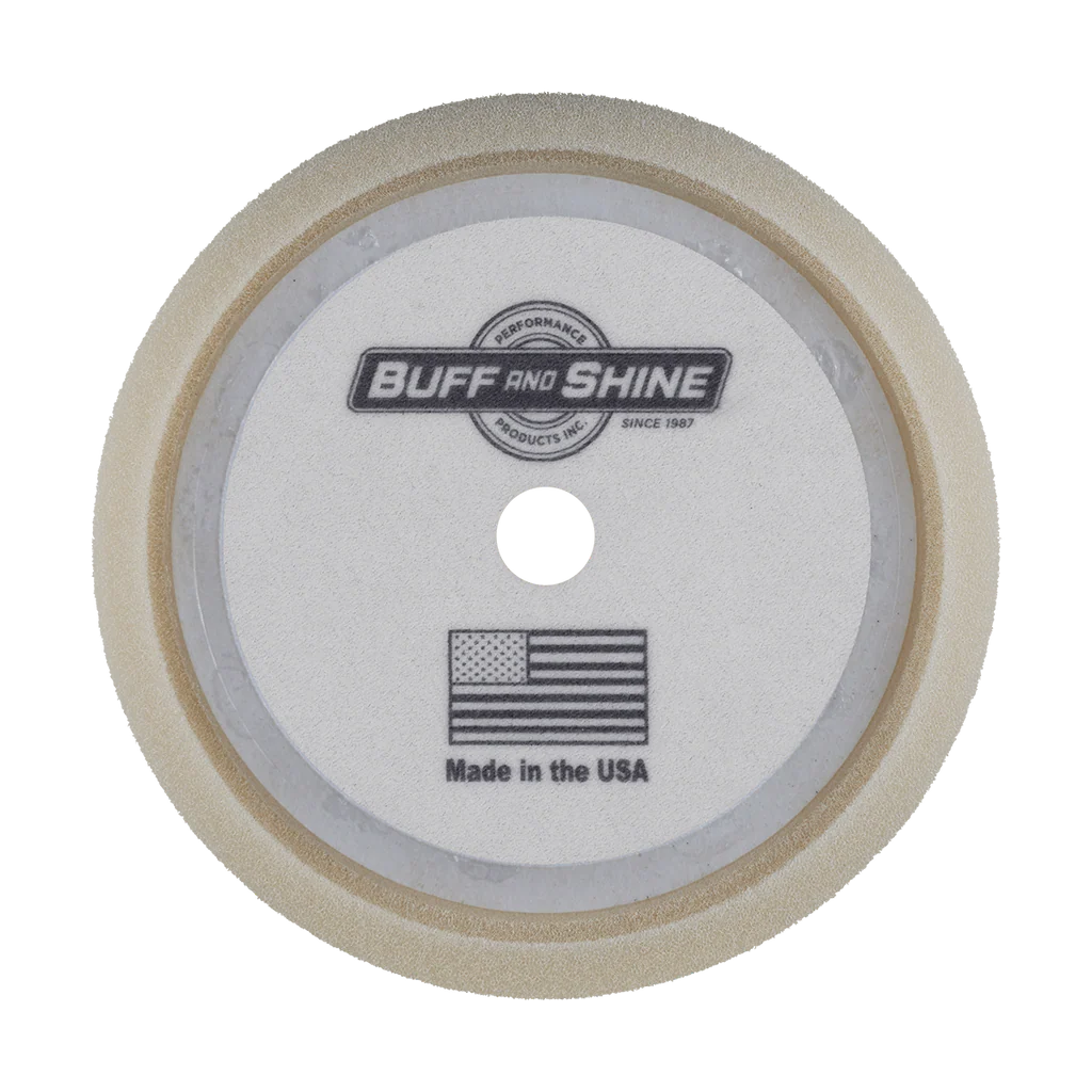 BUFF & SHINE® - 8” White Convoluted Foam Cutting Pad