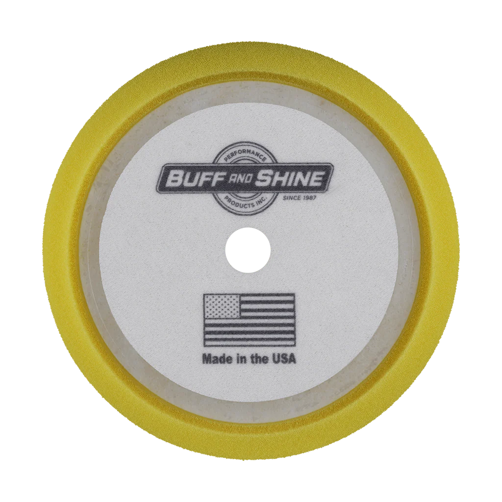 BUFF & SHINE® - 8” Yellow Convoluted Foam Cutting Pad